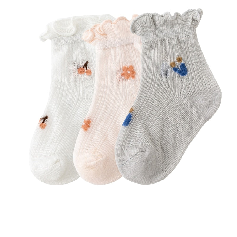 3Pair/lot New Thin Casual Baby/Toddler Summer Socks childrensterritory