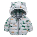 1-5Yrs Kids Boys Girls Dinosaur Print Hooded Jackets childrensterritory