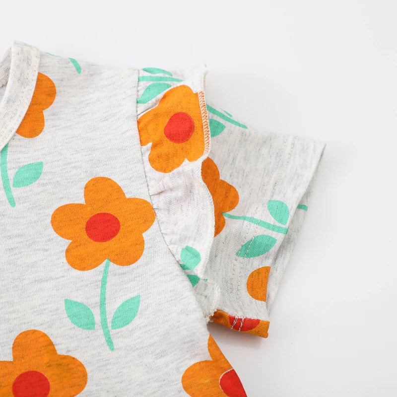 Kids Girls Floral Print Summer Holiday Dresses childrensterritory