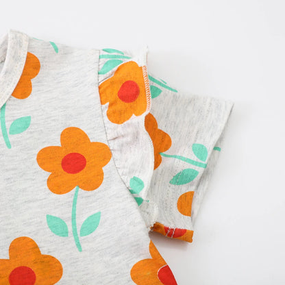 Kids Girls Floral Print Summer Holiday Dresses childrensterritory