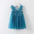 Baby Girl Sleeveless Tulle Birthday Party Dresses with Butterfly Wings childrensterritory