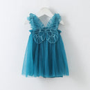 Baby Girl Sleeveless Tulle Birthday Party Dresses with Butterfly Wings childrensterritory
