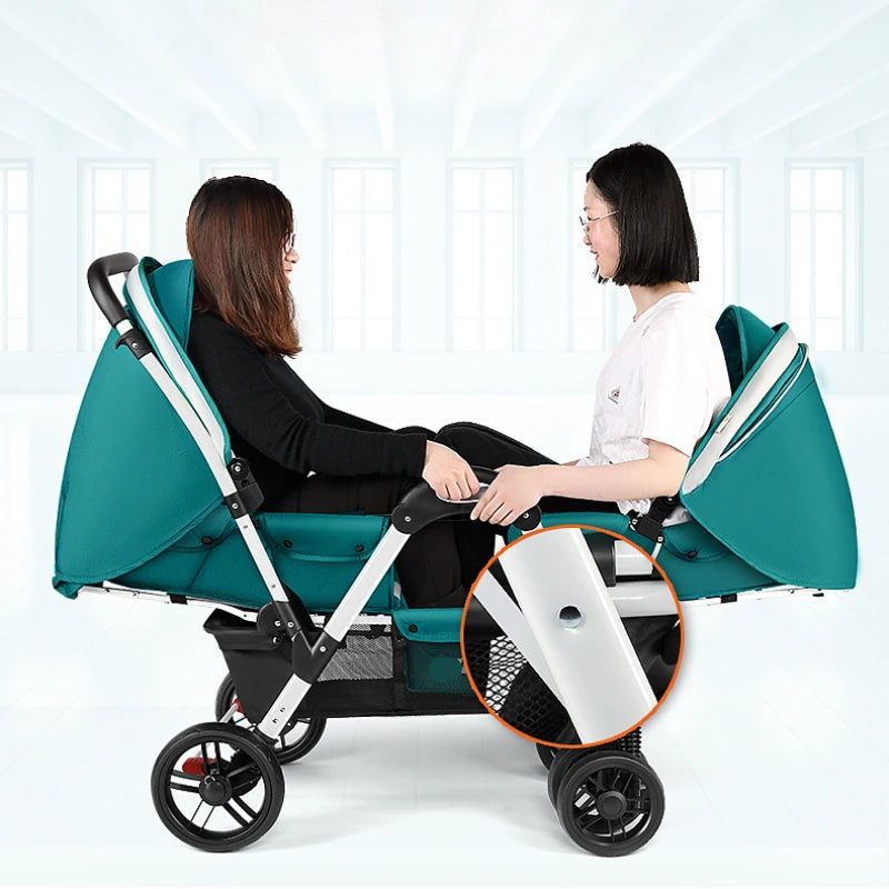 Removable and Washable Twin Umbrella Baby Stroller childrensterritory