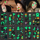 Cute Funny 10Pcs Luminous Halloween Tattoo Stickers childrensterritory