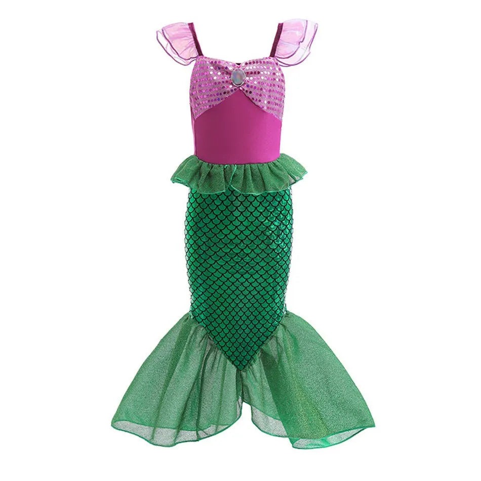 Kids Girls Jasmine Elsa Anna Bella Rapunzel Costumes childrensterritory