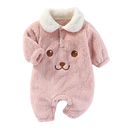 Newborn Baby Collar Design Soft Winter Bodysuit childrensterritory