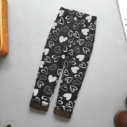 Plus Velvet Printed Kids Girls Winter Leggings childrensterritory