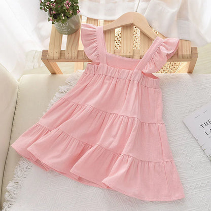 Kids Girls Floral Design Summer Princess Dresses childrensterritory