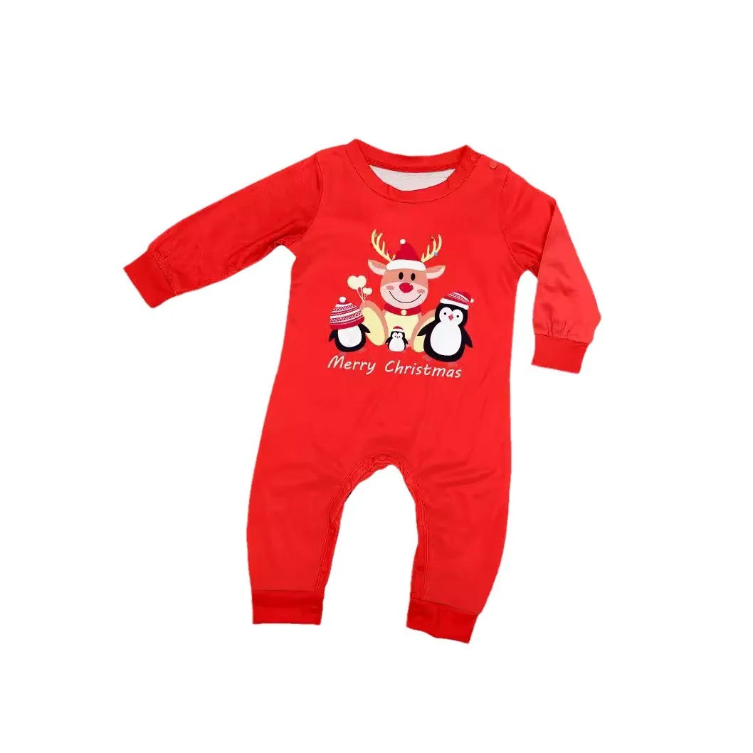 Cartoon Print Matching Christmas Family Pajamas