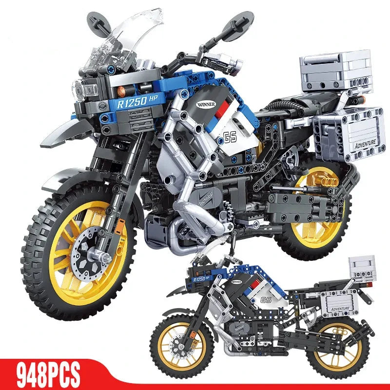 City Motorcycle Building Blocks Toy Set For Kids