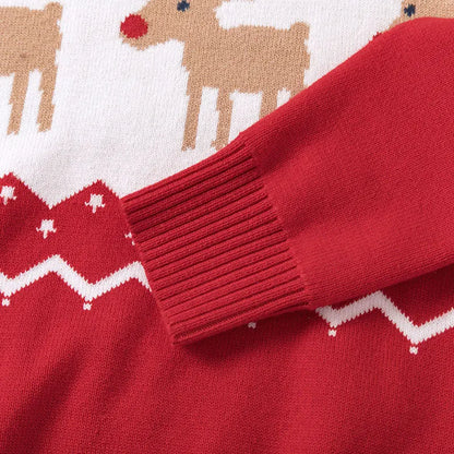 Kids’ Long-Sleeve Christmas-Design Warm Pullover Sweater childrensterritory