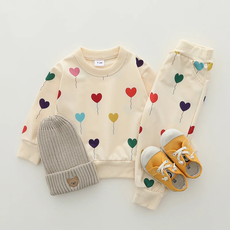 Full Sleeve Balloon Print Clothing Set For Kids childrensterritory