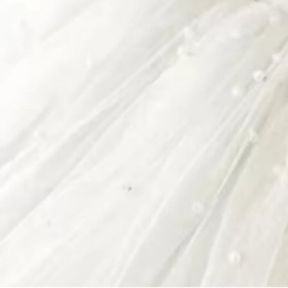 Pearls Design Cute Tulle Gown with Big Bow for Infant Girls