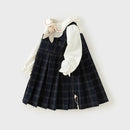 Cute Academic-Style Kids Girls Autumn Princess Dress childrensterritory