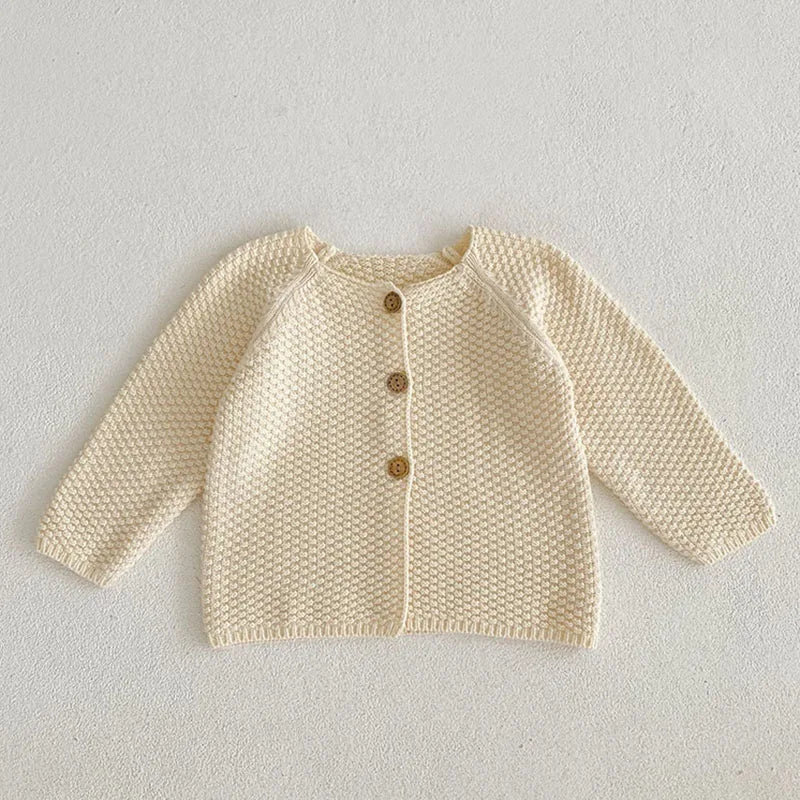 Baby Girls Long Sleeves Floral Embroidery Knitted Cardigans childrensterritory