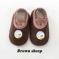 Cartoon Design Floor Shoes with Rubber Sole for Baby childrensterritory
