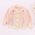 Infant Girls Long Sleeve Embroidery Knitted Cardigan childrensterritory