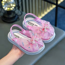 Rhinestones Bow Design Princess Slippers for Kids Girls