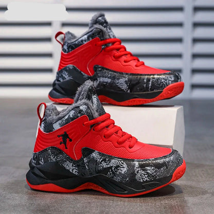Boys Trendy Anti Slip Outdoor Running Warm Shoes childrensterritory
