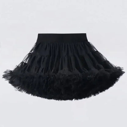 Little Girls Solid Colors Fluffy Chiffon Tutu Skirts childrensterritory