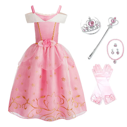 Kids Girls Disney Princess Dresses for Halloween Christmas