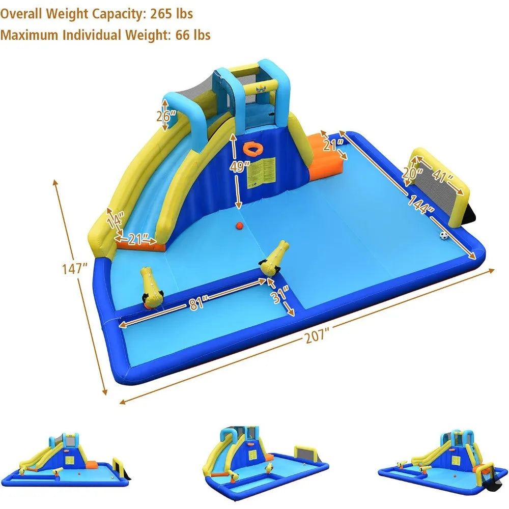 17x12FT Giant Inflatable Waterslide for Kids Outdoor Play childrensterritory