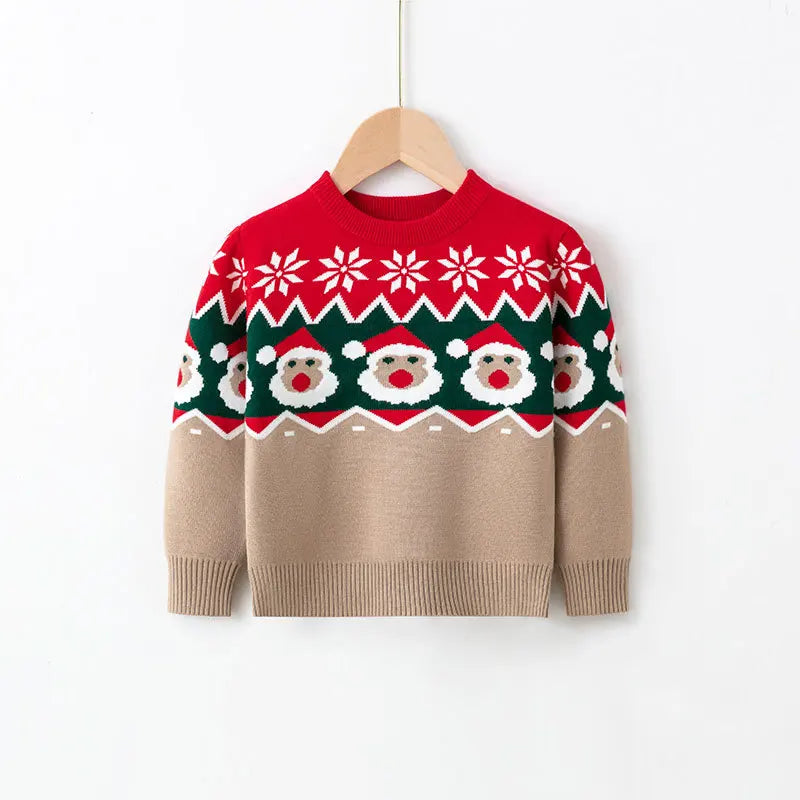 Kids Warm Knitted Christmas Party Sweaters childrensterritory