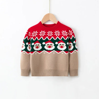 Kids Warm Knitted Christmas Party Sweaters childrensterritory