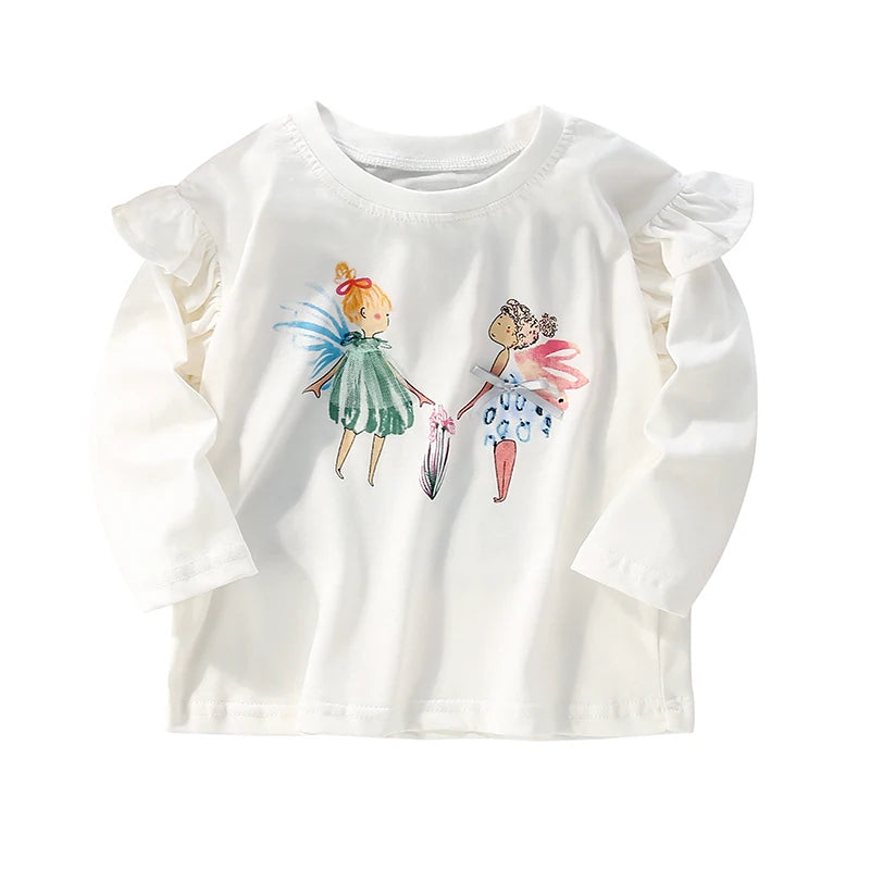 Cartoon Fairy Design Little Girls Autumn Spring Tops childrensterritory