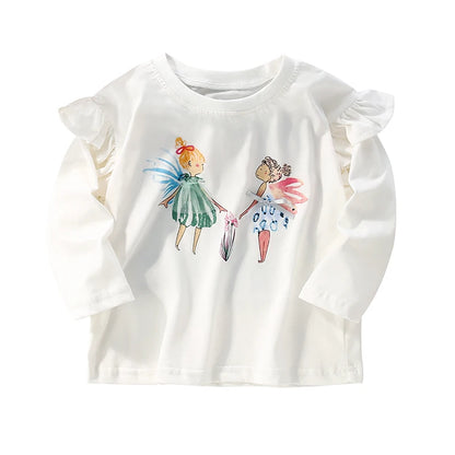 Cartoon Fairy Design Little Girls Autumn Spring Tops childrensterritory