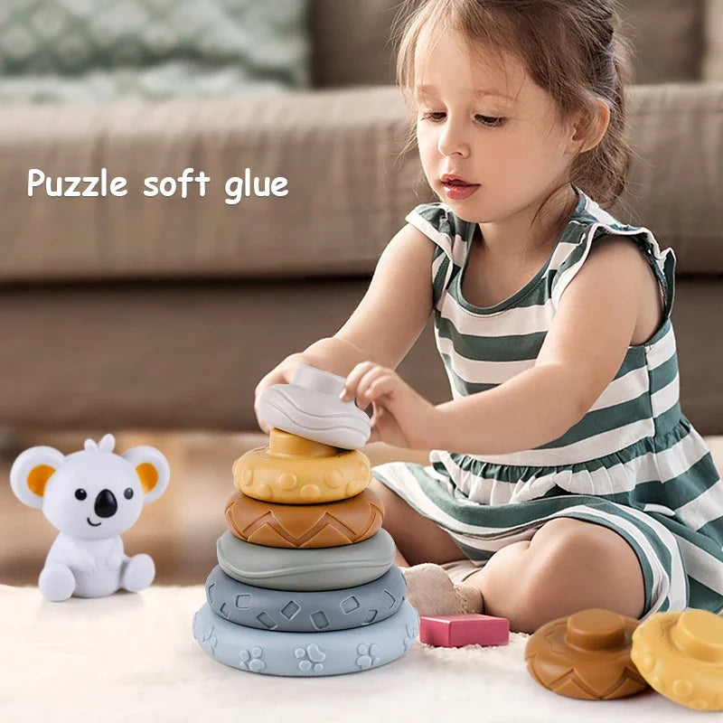 Baby Early Learning Silicone Building Blocks Montessori Toys