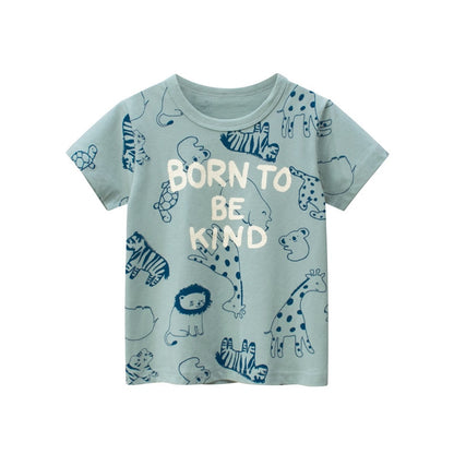 Graffiti Print Kids Boys Girls Summer Cotton T-Shirt Top childrensterritory
