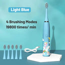Kids Cartoon Design Electric Toothbrush With Extra Heads