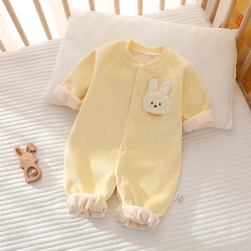 Baby Kids Cartoon Design Casual Warm Bodysuit childrensterritory