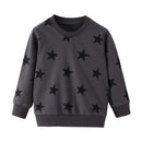 Kids Boys Stars Print Warm Winter Sweatshirts