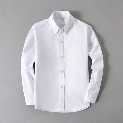 White Long Sleeve Unifrom Shirt for School Kids childrensterritory