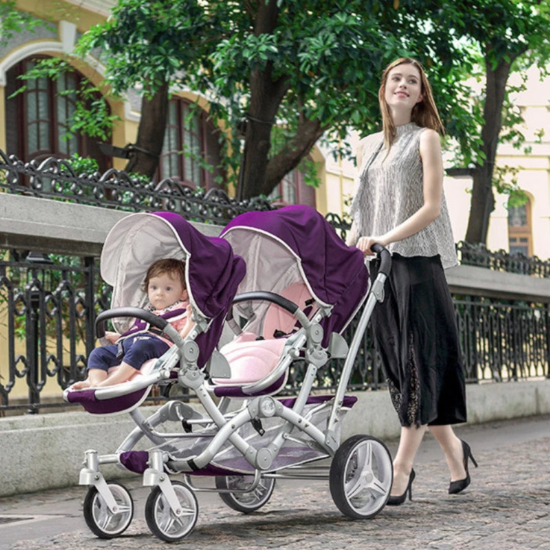 Light And Shock Proof Folding Luxury Twin Baby Stroller childrensterritory