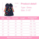 Little Girls Long Sleeve Cartoon Design Casual Dresses childrensterritory