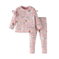 Long Sleeve Cartoon Print 2Pcs Clothing Sets for Girls childrensterritory
