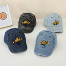 Little Boys Grls Bulldozer Embroidered Cotton Baseball Caps childrensterritory