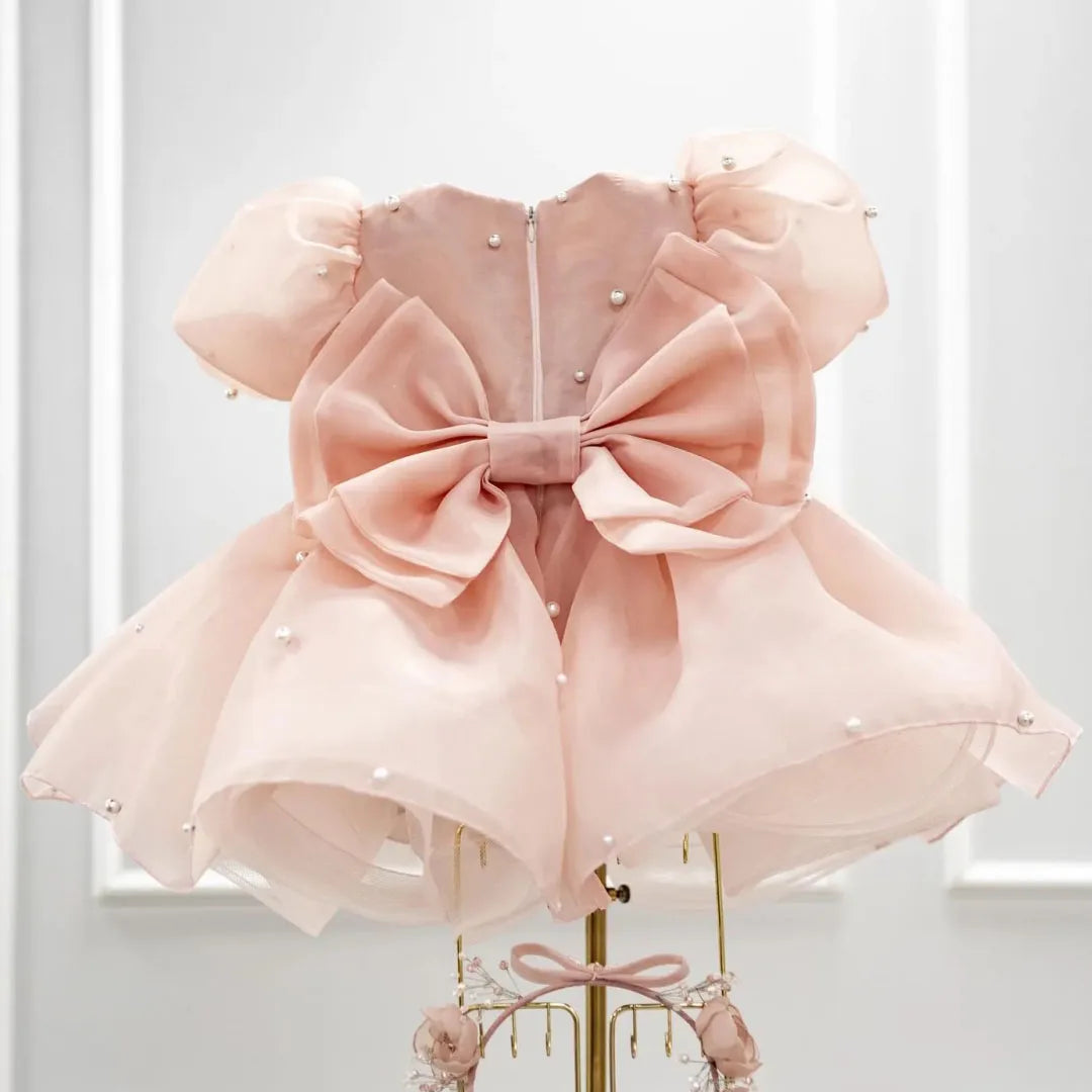 Pearls Design Tutu Flower Girl Dress for Special Occasions