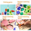 Kids Wooden Busy Board Digital Shapes Matching Toy childrensterritory