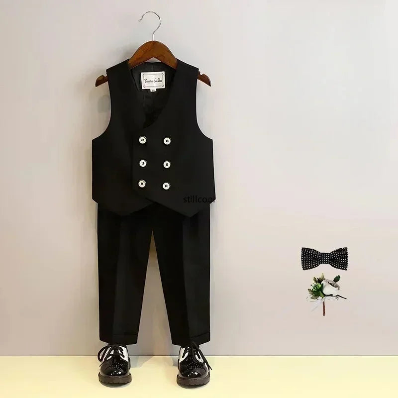 Kids Blazer Vest Pants Formal/Wedding Clothes Set