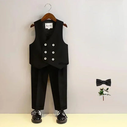 Kids Blazer Vest Pants Formal/Wedding Clothes Set