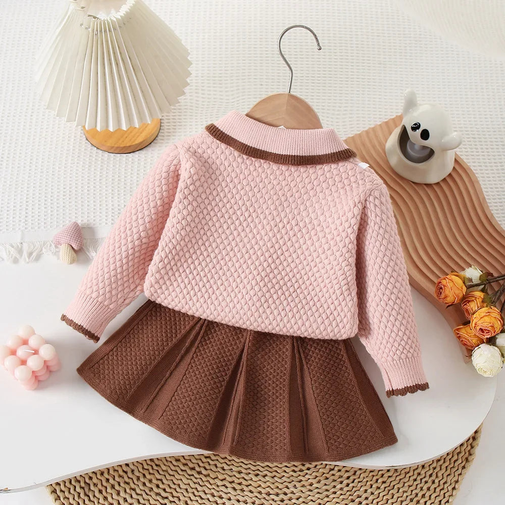 Girls’ Cartoon Design Elegant Winter Dresses