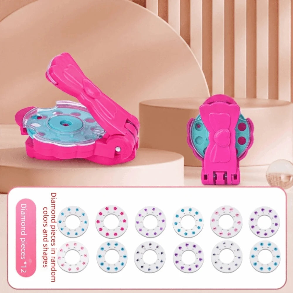 Girls Hair Braiding with Diamond Ornament Machine
