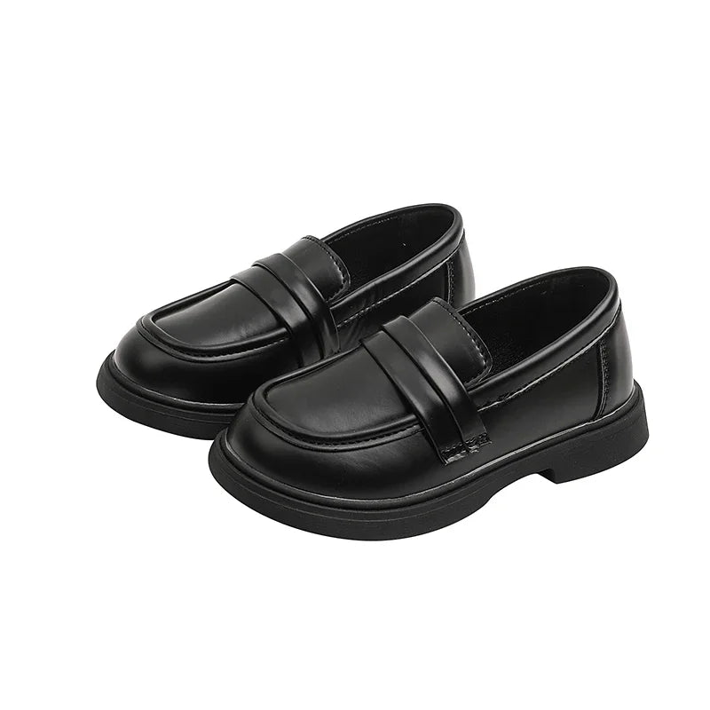Kids Girls/Boys Round-toe Leather Shoes for Party childrensterritory