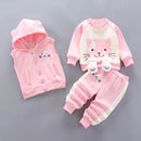 Baby Kids Cartoon Print Warm Clothing Set childrensterritory