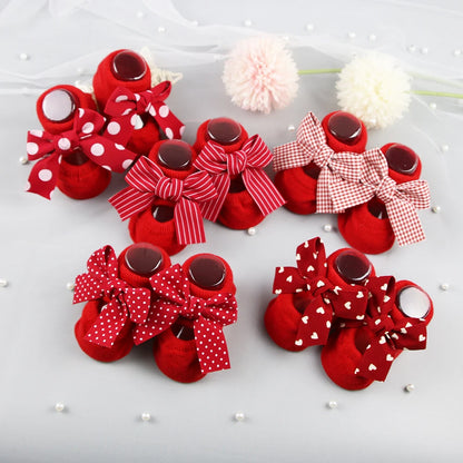 Bow Design Newborn Baby Girl Cotton Socks childrensterritory
