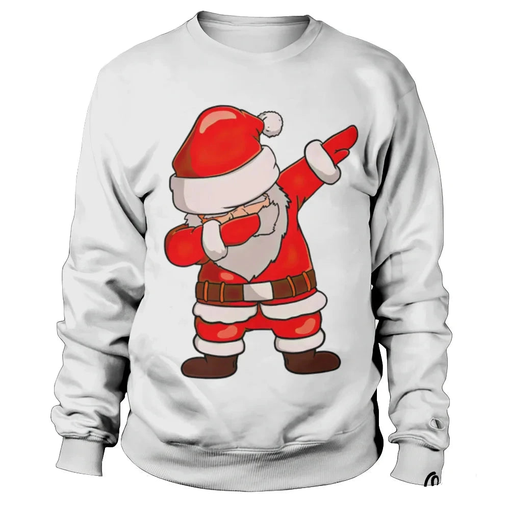 Funny Santa Claus Printed Sweatshirts For Men childrensterritory